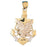 14k Gold Two Tone Anchor and Eagle Charm