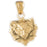 14k Yellow Gold Cat Charm