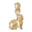 14k Yellow Gold Cat Charm