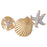 14k Gold Two Tone Sand Dollar, Shell, and Starfish Charm