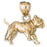 14k Yellow Gold Bulldog Charm