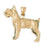 14k Yellow Gold Terrier Dog Charm