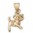 14k Yellow Gold Dog Charm