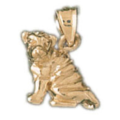 14k Yellow Gold Dog Charm