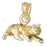 14k Yellow Gold 3-D Cat Charm