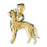 14k Yellow Gold 3-D Doberman Dog Charm