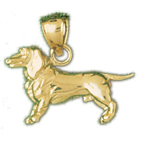 14k Yellow Gold 3-D Schnauzer Dog Charm