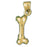 14k Yellow Gold 3-D Dog Bone Charm