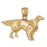 14k Yellow Gold Dog Charm