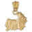 14k Yellow Gold Cockerspaniel Dog Charm