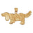 14k Yellow Gold Dauchshund Dog Charm