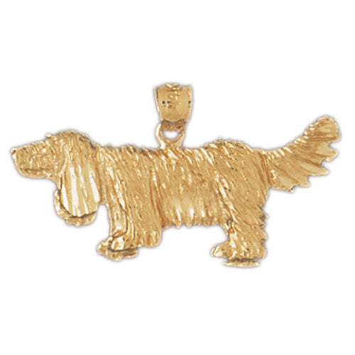 14k Yellow Gold Dauchshund Dog Charm