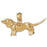 14k Yellow Gold Dog Charm