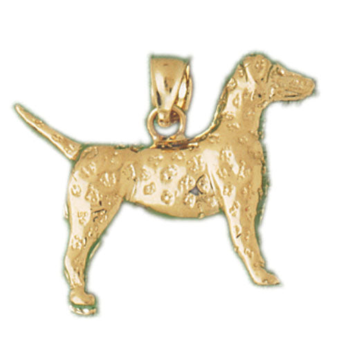 14k Yellow Gold 3-D Labrador Dog Charm