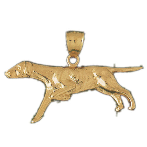 14k Yellow Gold Dog Charm