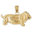 14k Yellow Gold Basset Hound Dog Charm