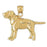 14k Yellow Gold Labrador Dog Charm