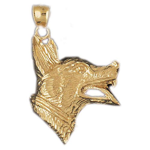 14k Yellow Gold German Shepard - Dog Charm