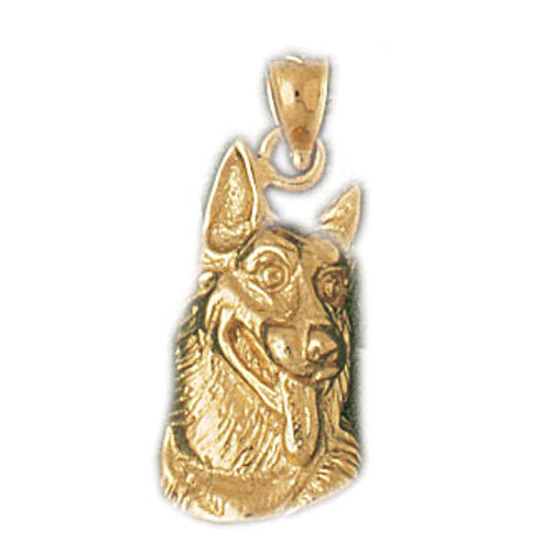 14k Yellow Gold German Shepard - Dog Charm