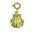 14k Yellow Gold Shell Charm