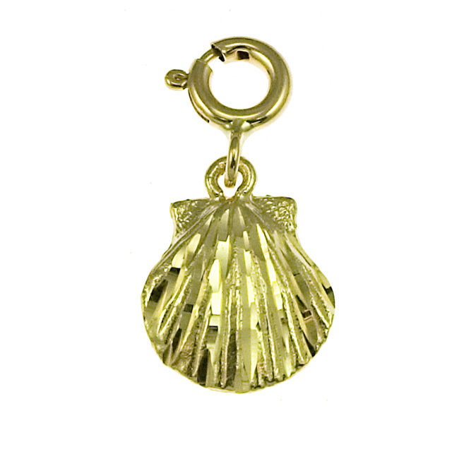 14k Yellow Gold Shell Charm