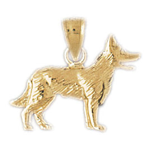 14k Yellow Gold German Shepard - Dog Charm