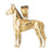 14k Yellow Gold Doberman Dog Charm