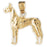 14k Yellow Gold Doberman Dog Charm