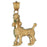 14k Yellow Gold Poodle Dog Charm