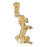 14k Yellow Gold Poodle Dog Charm