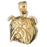 14k Yellow Gold Bulldog  Charm