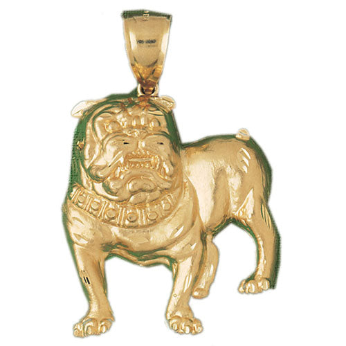 14k Yellow Gold Bulldog  Charm