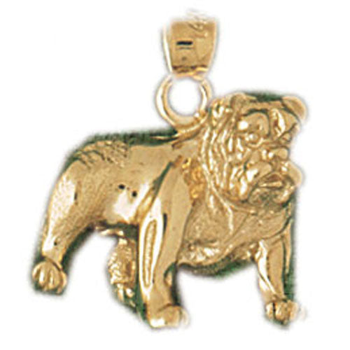 14k Yellow Gold Bulldog  Charm