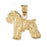 14k Yellow Gold Terrier Dog Charm