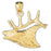 14k Yellow Gold Elk Charm