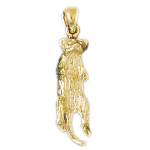 14k Yellow Gold 3-D Meerkat Charm