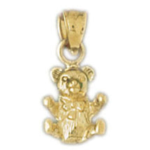 14k Yellow Gold 3-D Teddy Bear Charm