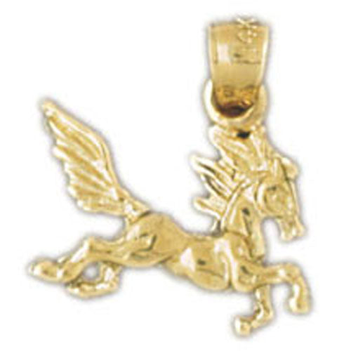 14k Yellow Gold 3-D Pegasus Charm