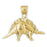 14k Yellow Gold Stegasaurus Dinosaur Charm