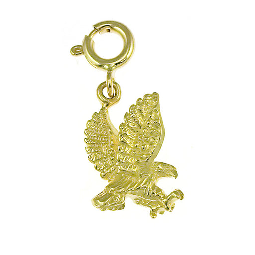 14k Yellow Gold 3-D Eagle Charm