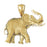 14k Yellow Gold Elephant Charm