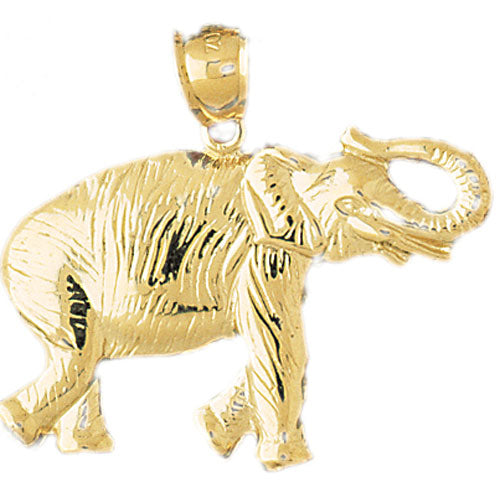 14k Yellow Gold Elephant Charm