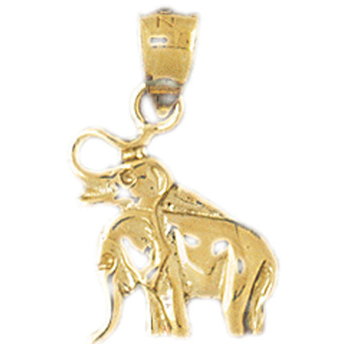 14k Yellow Gold Elephant Charm