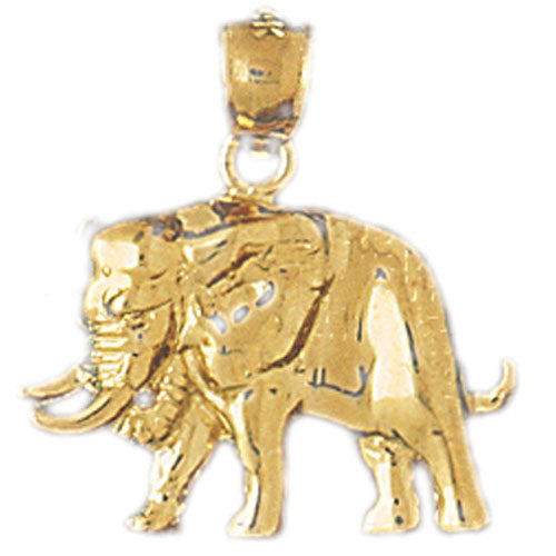 14k Yellow Gold Elephant Charm