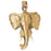 14k Yellow Gold Elephant Charm