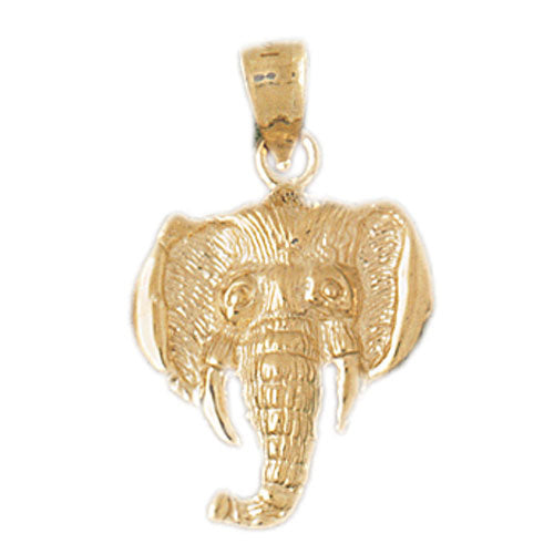 14k Yellow Gold Elephant Charm