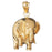 14k Yellow Gold Elephant Charm