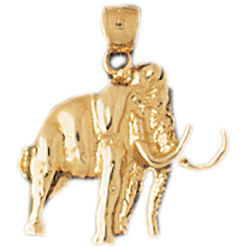 14k Yellow Gold Elephant Charm