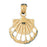 14k Yellow Gold Shell Charm