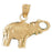 14k Yellow Gold Elephant Charm